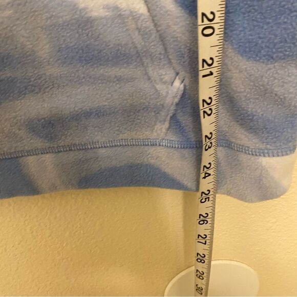 Zella Athletic Performance chunky cozy fleece hoodie blue print XL 14-16 NWT - Picture 7 of 12